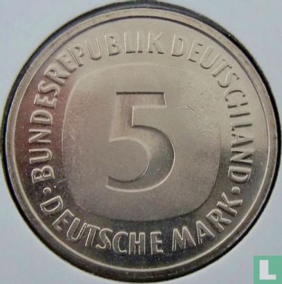 Duitsland 5 mark 2001 (G) - Afbeelding 2
