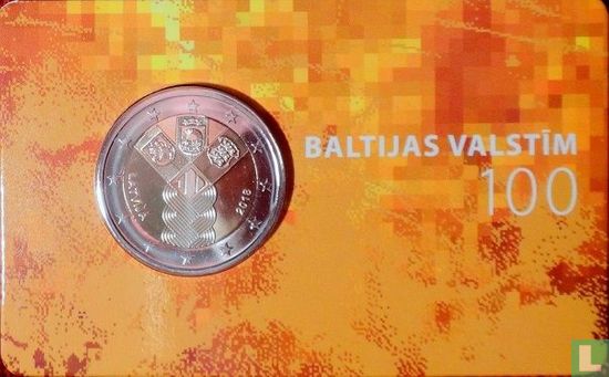Lettonie 2 euro 2018 (coincard) "Centenary of the Baltic States" - Image 1