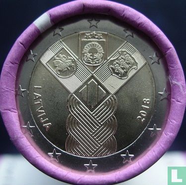 Latvia 2 euro 2018 (roll) "Centenary of the Baltic States" - Image 1