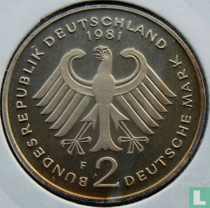 Allemagne 2 mark 1981 (F - Kurt Schumacher) - Image 1