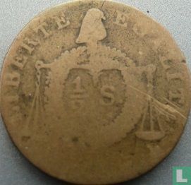 Frankrijk ½ sol 1793 (H) - Afbeelding 1