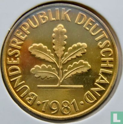 Duitsland 10 pfennig 1981 (F) - Afbeelding 1
