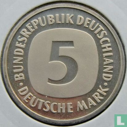 Allemagne 5 mark 1981 (F) - Image 2