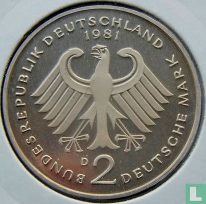 Allemagne 2 mark 1981 (D - Theodor Heuss) - Image 1