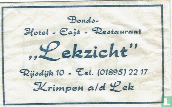 Bonds Hotel Café Restaurant "Lekzicht" - Afbeelding 1