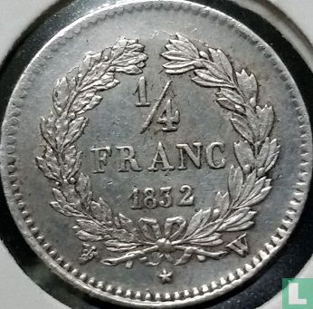 France ¼ franc 1832 (W) - Image 1