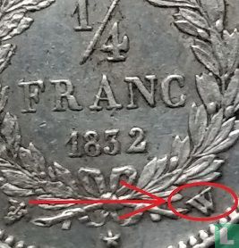 Frankrijk ¼ franc 1832 (W) - Afbeelding 3