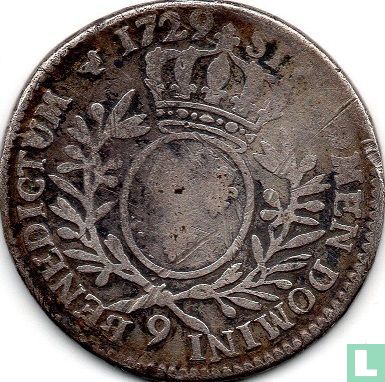 France ½ écu 1729 (9) - Image 1