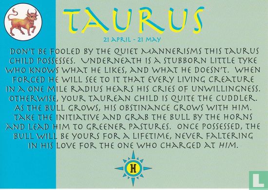 M@x Racks Horoscope '98 card 5 of 12 "Taurus" - Image 1