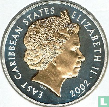 Oost-Caribische Staten 10 dollars 2002 (PROOF) "50th anniversary Accession of Queen Elizabeth II" - Afbeelding 1