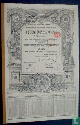 Roumania 500 Lei Gold Stock 1913 - Bild 1