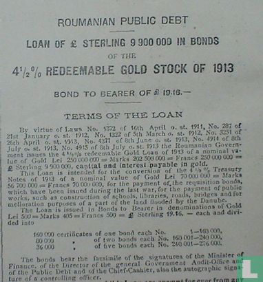 Roumania 500 Lei Gold Stock 1913 - Image 2