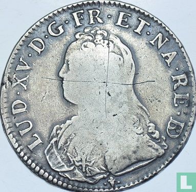 France 1 écu 1726 (Pau) - Image 2