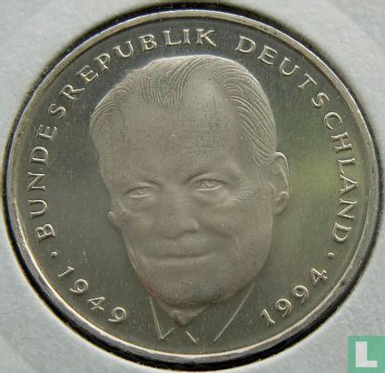 Germany 2 mark 1996 (F - Willy Brandt) - Image 2