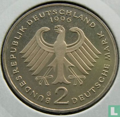 Duitsland 2 mark 1996 (G - Willy Brandt) - Afbeelding 1