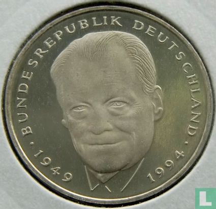 Germany 2 mark 1996 (A - Willy Brandt) - Image 2