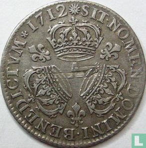 Frankrijk ¼ écu 1712 (A) - Afbeelding 1