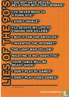 Incite games "Lies of the 90's" - Image 1