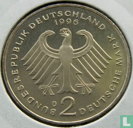 Germany 2 mark 1996 (D - Willy Brandt) - Image 1