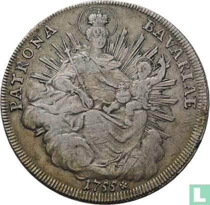 Bavaria 1 thaler 1755 (type 1) - Image 1