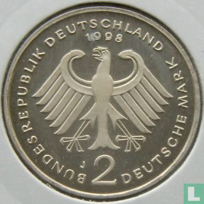 Germany 2 mark 1998 (J - Ludwig Erhard) - Image 1