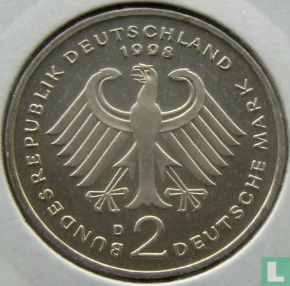 Duitsland 2 mark 1998 (D - Franz Joseph Strauss) - Afbeelding 1