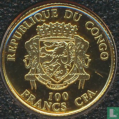 Congo-Brazzaville 100 francs 2016 (PROOF) "80th Birthday of Pope Franciscus" - Afbeelding 2