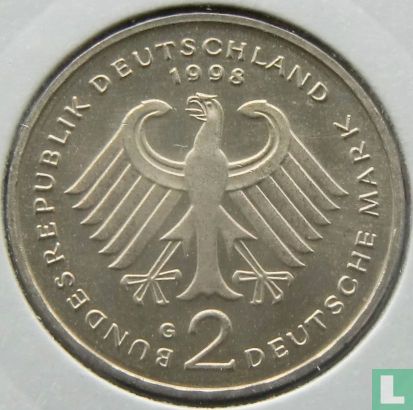 Duitsland 2 mark 1998 (G - Willy Brandt) - Afbeelding 1