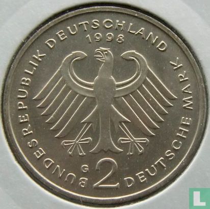 Deutschland 2 Mark 1998 (G - Franz Joseph Strauss) - Bild 1