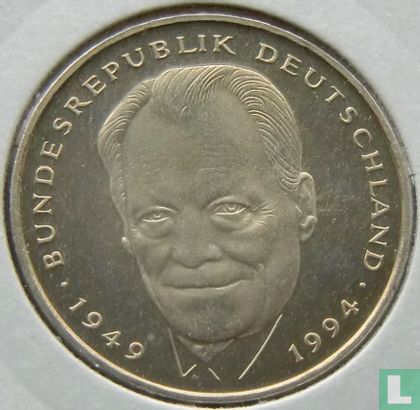 Germany 2 mark 1998 (A - Willy Brandt) - Image 2