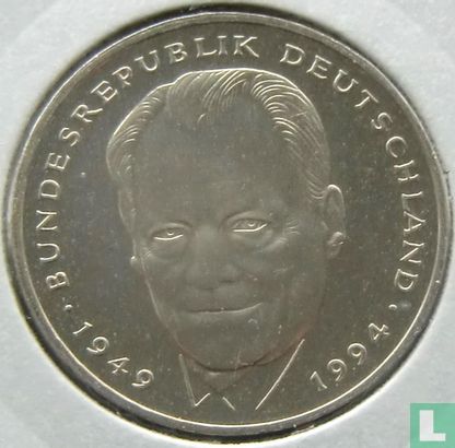 Allemagne 2 mark 1998 (D - Willy Brandt) - Image 2