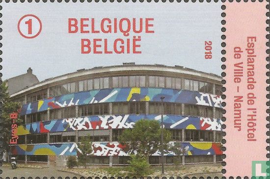 Esplanade of the City Hall in Namur