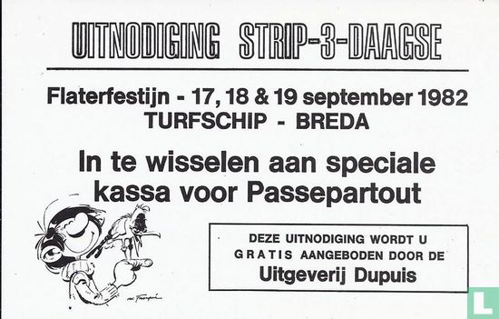 Uitnodiging Strip-3-daagse 1982