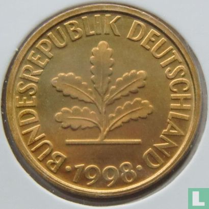 Duitsland 10 pfennig 1998 (G) - Afbeelding 1