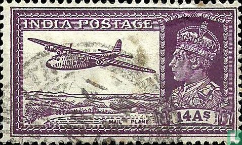 Le roi George VI et des méthodes de transport du courrier