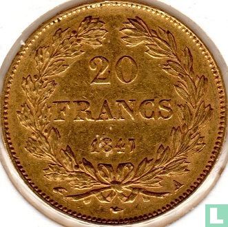 France 20 francs 1847 - Image 1
