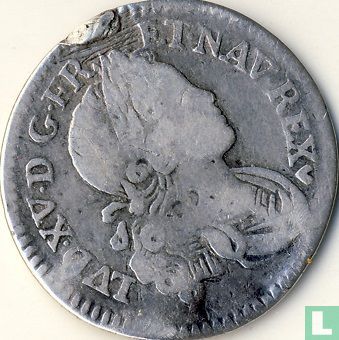 France 1/10 ecu 1718 (BB - with crowned escutcheon) - Image 2