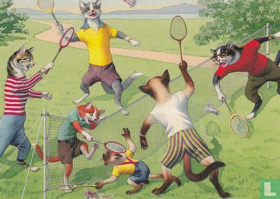 Eugen Hartung poezen/katten badminton