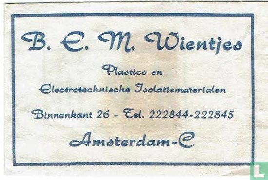 B.E.M. Wientjes Plastics en Electrotechnische Isolatiematerialen - Afbeelding 1