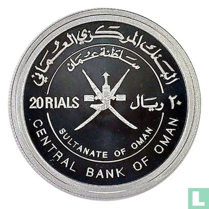 Oman 20 rials 1995 (PROOF) "25th Anniversary of National Day" - Image 2