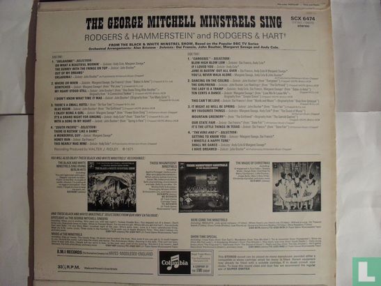 The George Mitchell Minstrels sing Rodgers & Hammerstein and Rodgers & Hart - Afbeelding 2