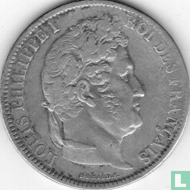 Frankreich 5 Franc 1831 (Vertieften Text - Eichenbekränzte Haupt - MA) - Bild 2