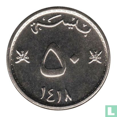 Oman 50 baisa 1997 (year 1418)  - Image 1