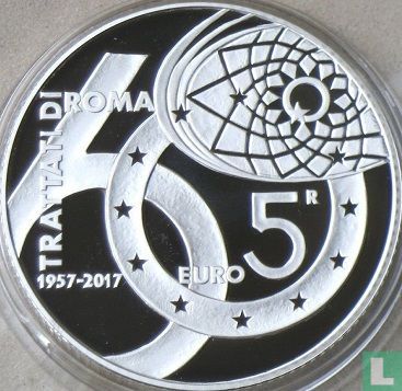 Italy 5 euro 2017 (PROOF) "60th anniversary of the Treaty of Rome" - Image 1