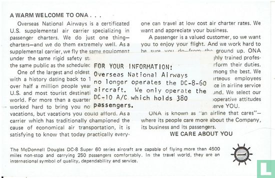ONA - Overseas National Airways - Douglas DC-8-61 - Image 2