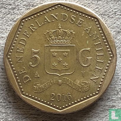 Niederländische Antillen 5 Gulden 2016 - Bild 1