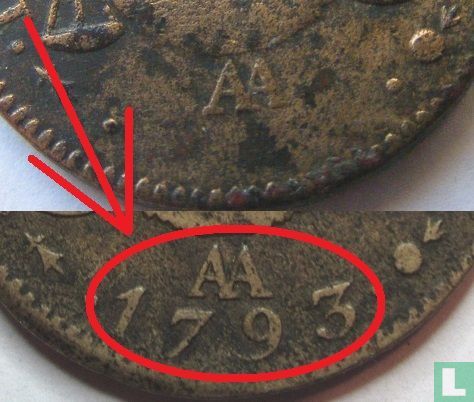 France 1 sol 1793 (AA - with year 1793) - Image 3