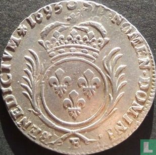 France 1 ecu 1693 (E - with palm branches) - Image 1