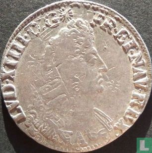 France 1 ecu 1693 (E - with palm branches) - Image 2