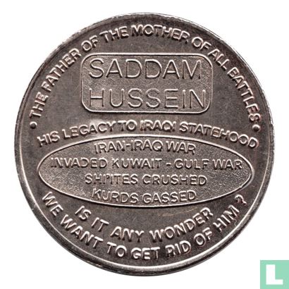 Iraq Medallic Issue (ND) 2003 (Nickel Plated Zinc - Prooflike) "Saddam Hussein’s Legacy to Iraqi Statehood" - Image 2